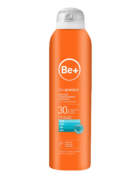 Be+ Skinprotect Aerosol Transparente Corporal SPF30+ 200 ml
