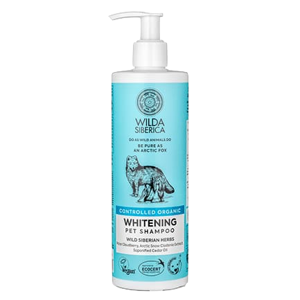 Champú para pelo blanco para mascotas