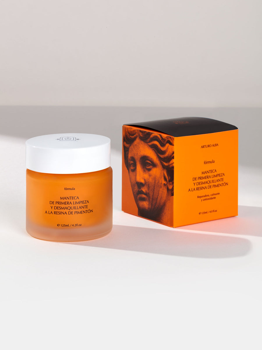 Manteca de primera limpieza y desmaquillante a la resina de pimentón