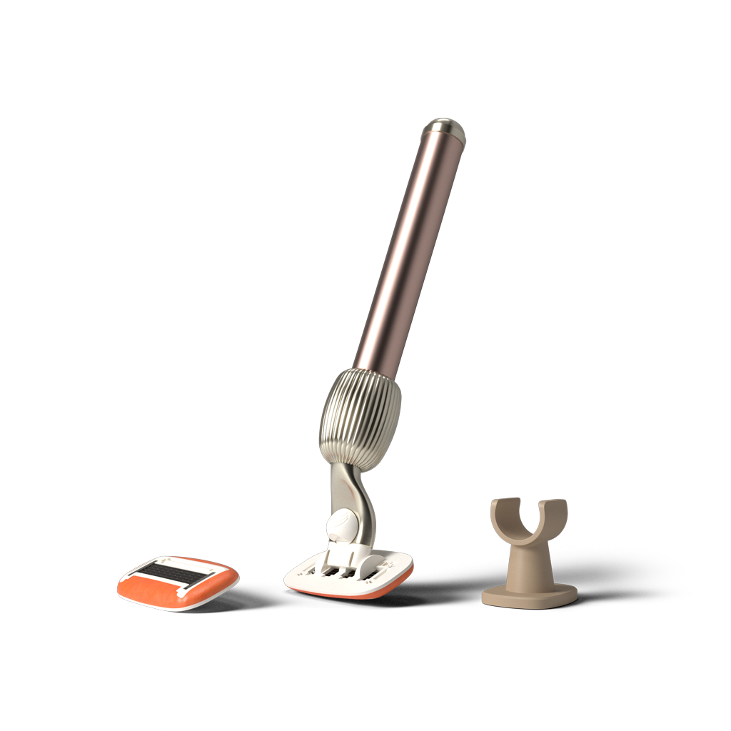 The Razor Starter Set: Cuchilla+2 cabezales+Soporte